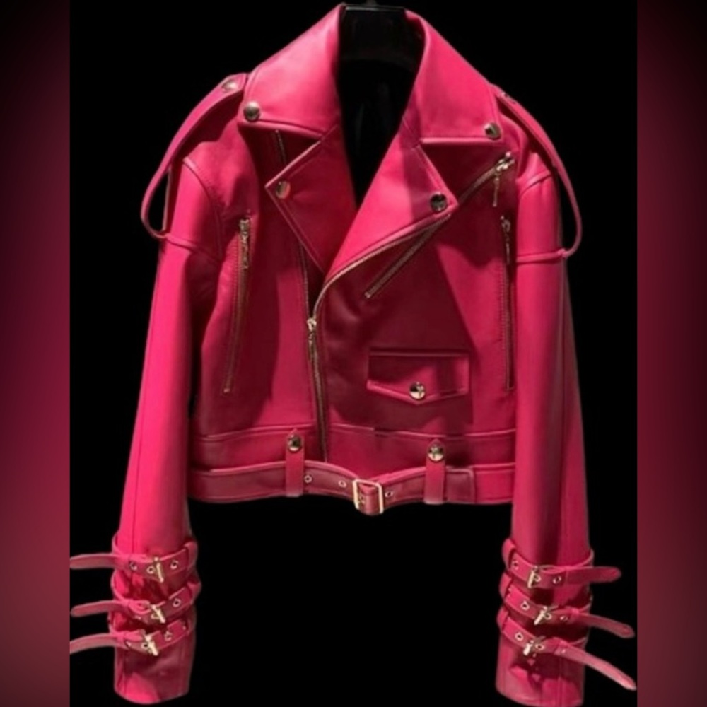 Hot Pink Moto Jacket